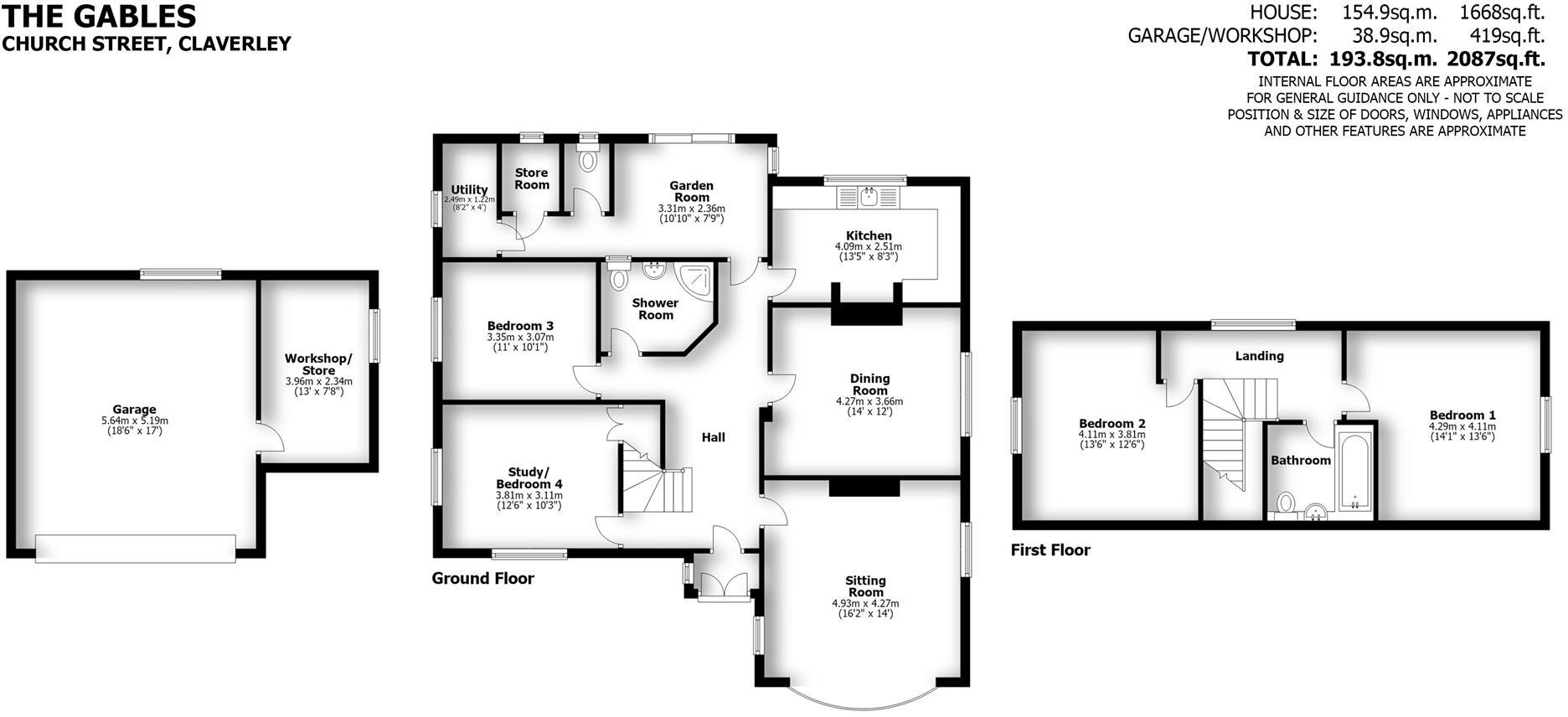 The Gables Church Street, Claverley, Wolverhampton floorplan