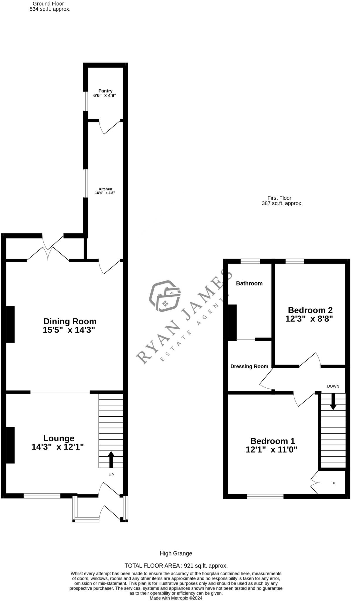 High Grange, Crook, Durham, DL15 floorplan