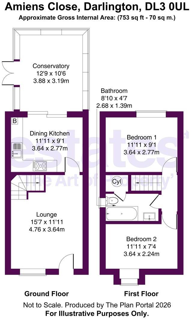 Amiens Close, Darlington, DL3 0UL floorplan