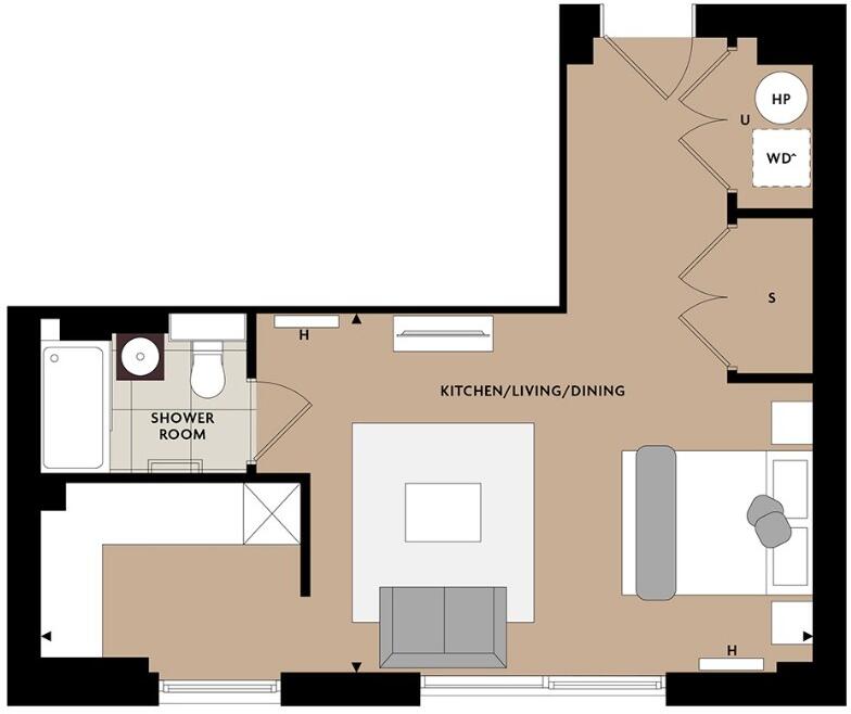Studio, Eden Grove, Fairfield Avenue, Staines, Surrey, TW18 floorplan