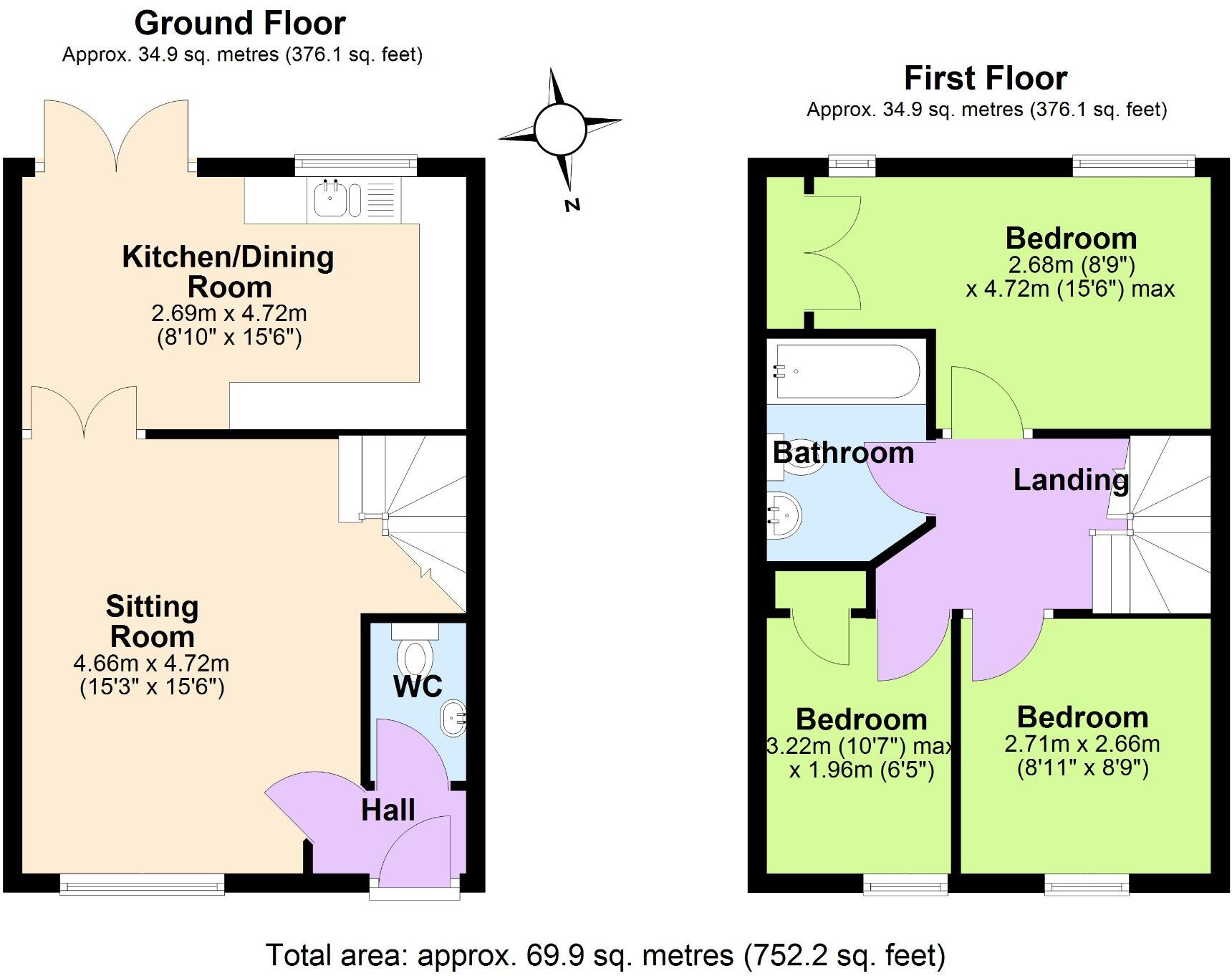 Heron Close, Stowmarket, Suffolk, IP14 floorplan