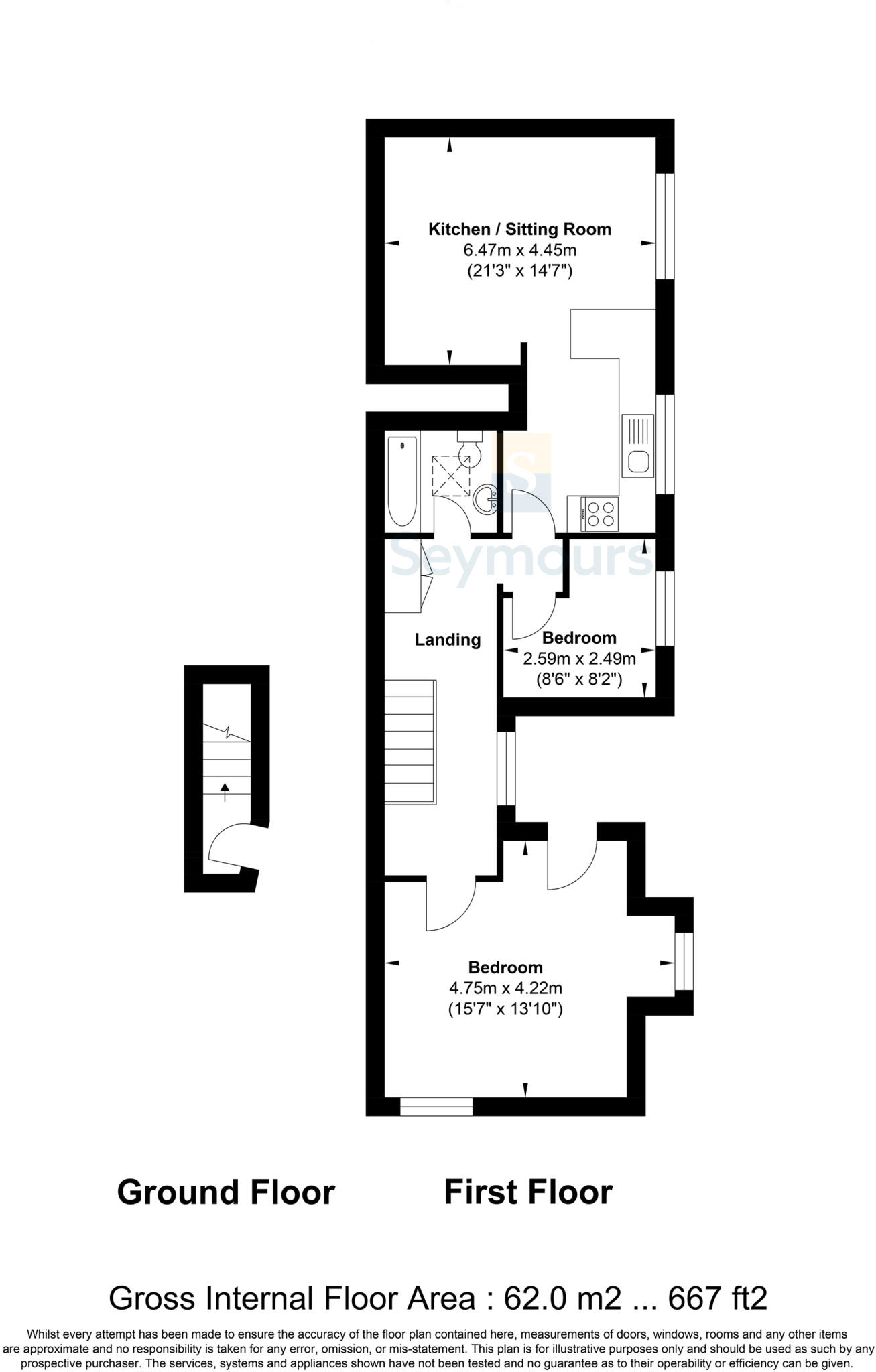 York Road, Woking, Surrey, GU22 floorplan