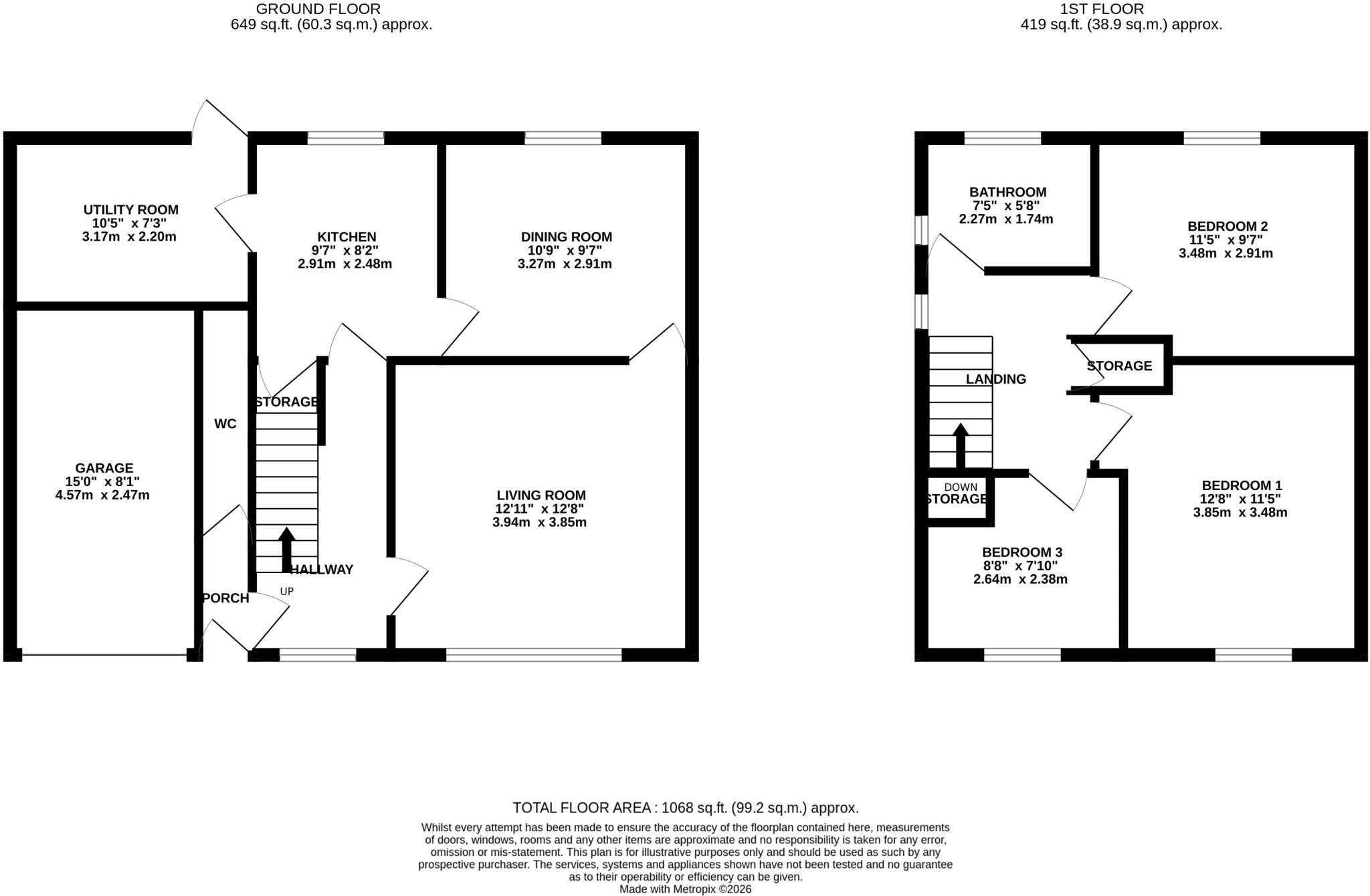 Willow Crescent, Barry, Vale Of Glamorgan floorplan