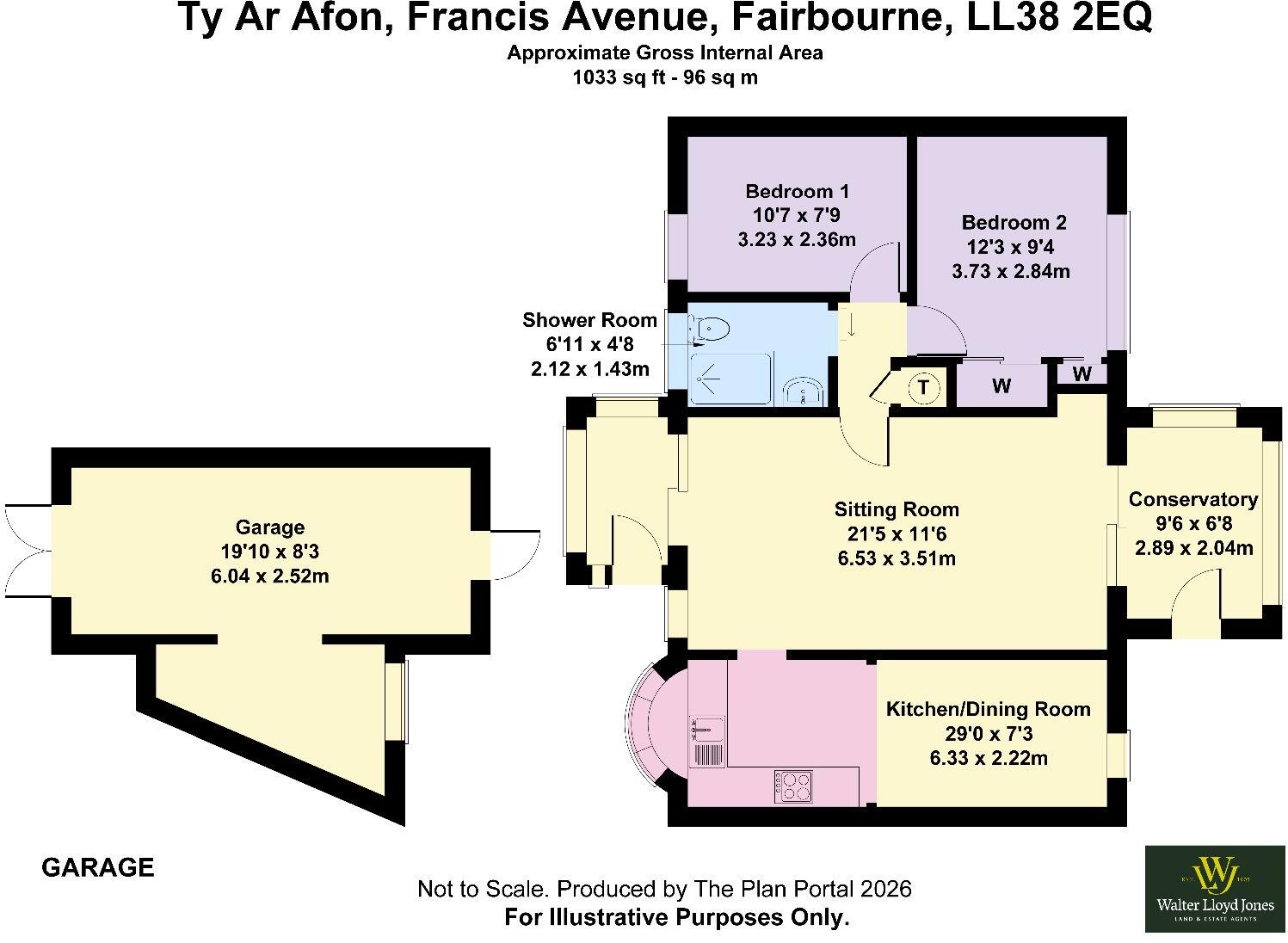 Ty Ar Afon, Francis Avenue, Fairbourne, LL38 2EQ floorplan