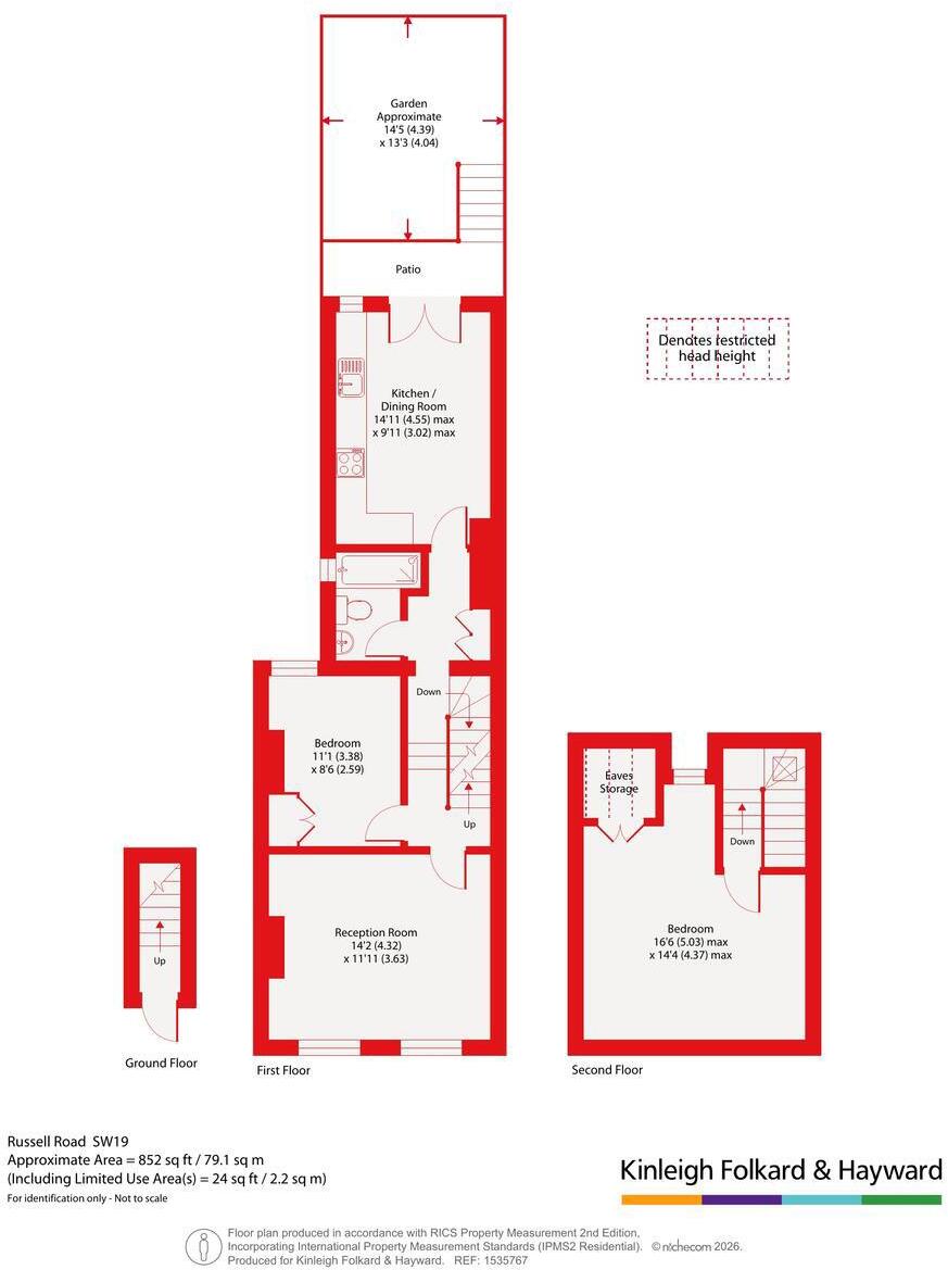 Russell Road, Wimbledon, London, SW19 floorplan