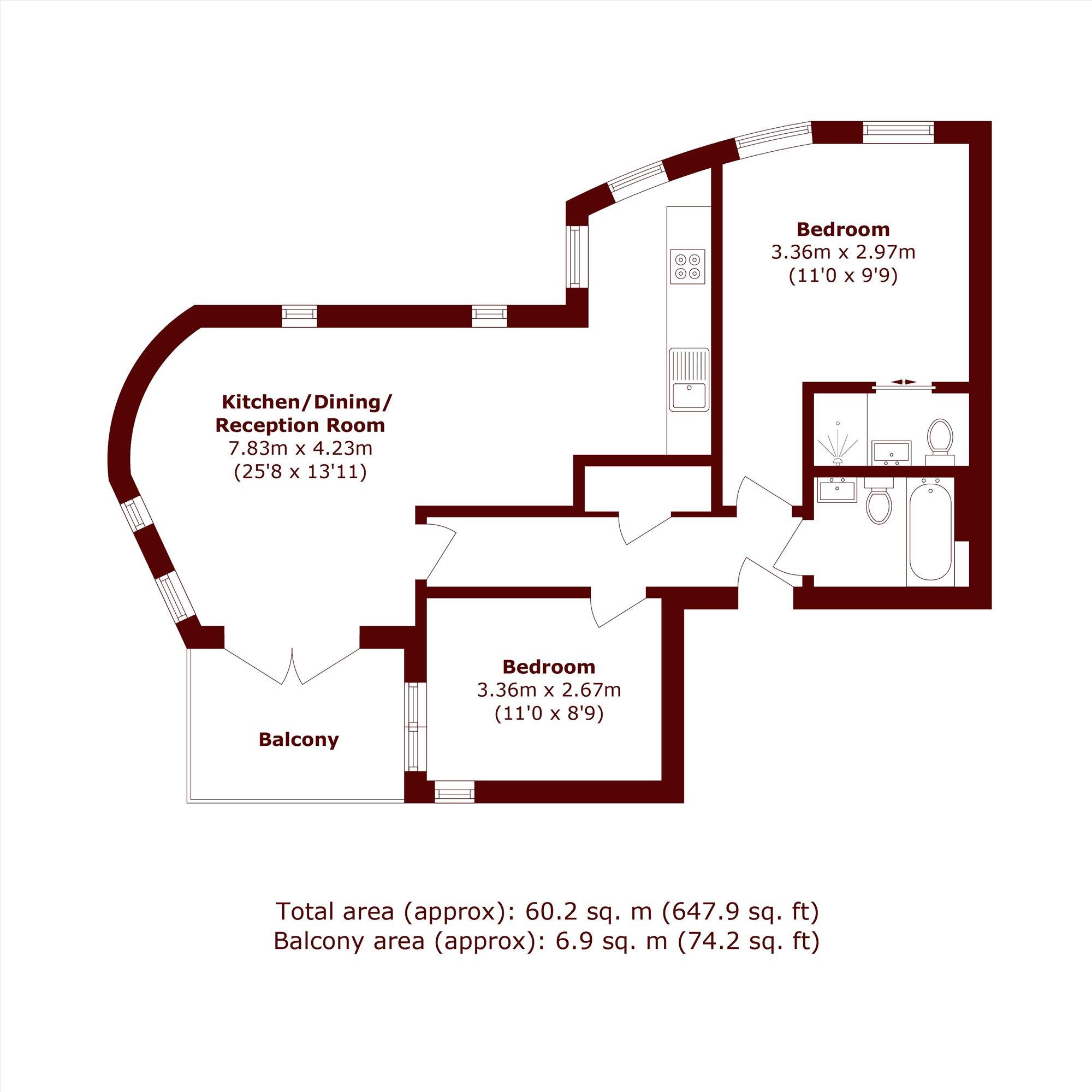 Pirbright Road, London floorplan