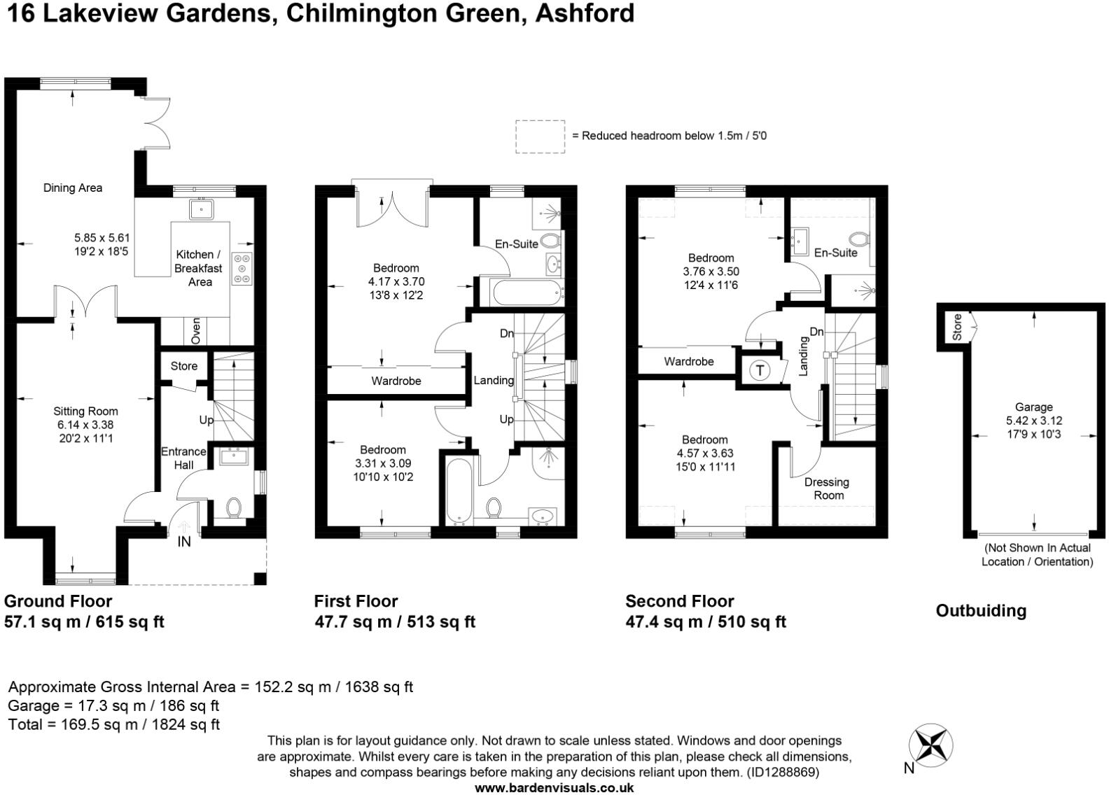 Lakeview Gardens, Chilmington Green, Ashford, Kent, TN23 floorplan