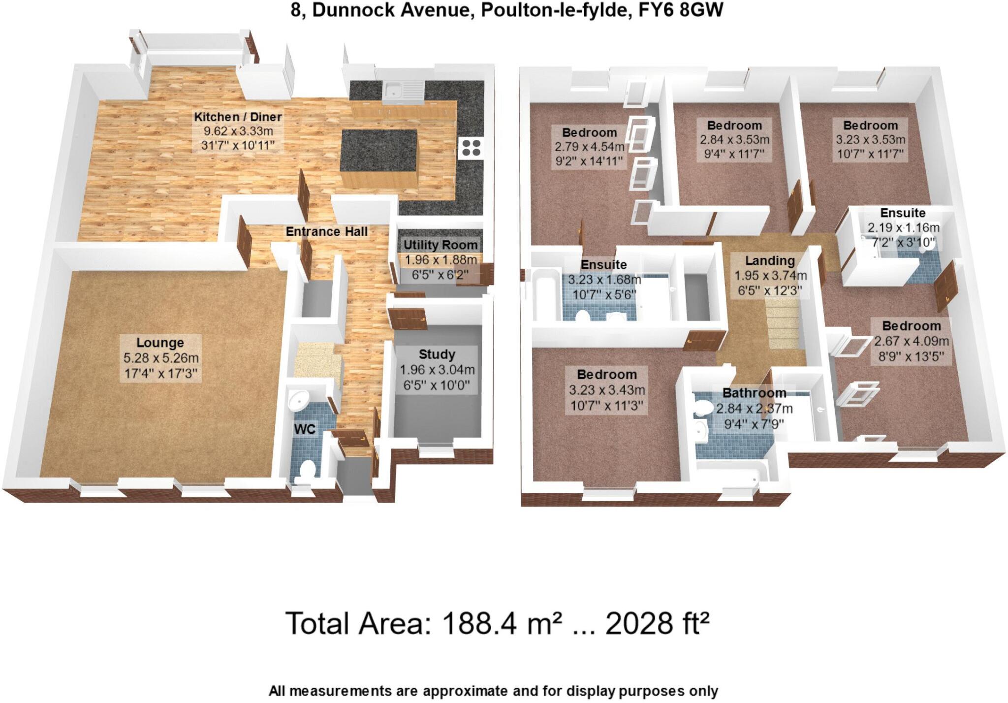 No. 8, Dunnock Avenue, Poulton-le-Fylde, Poulton - le - Fylde, Lancs FY6 8GW floorplan