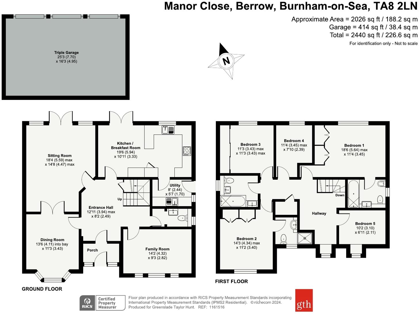 Manor Close, Berrow, Burnham-on-Sea, Somerset, TA8 floorplan