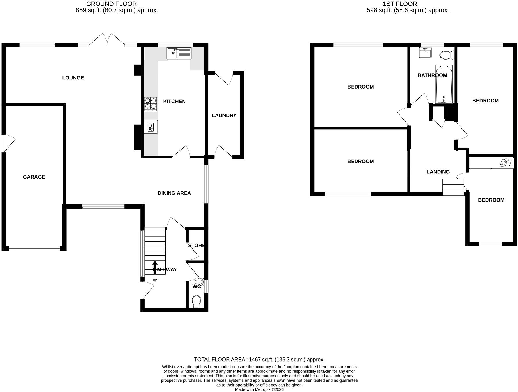 Iona Way, Countesthorpe, Leicester, Leicestershire. LE8 5WW floorplan