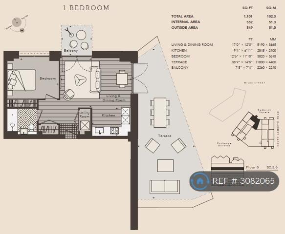 Exchange Gardens, London, SW8 floorplan