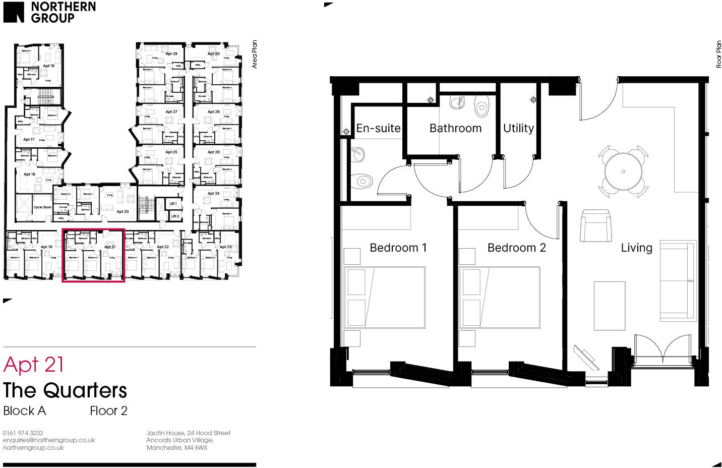 Flat 21 :: The Quarters floorplan