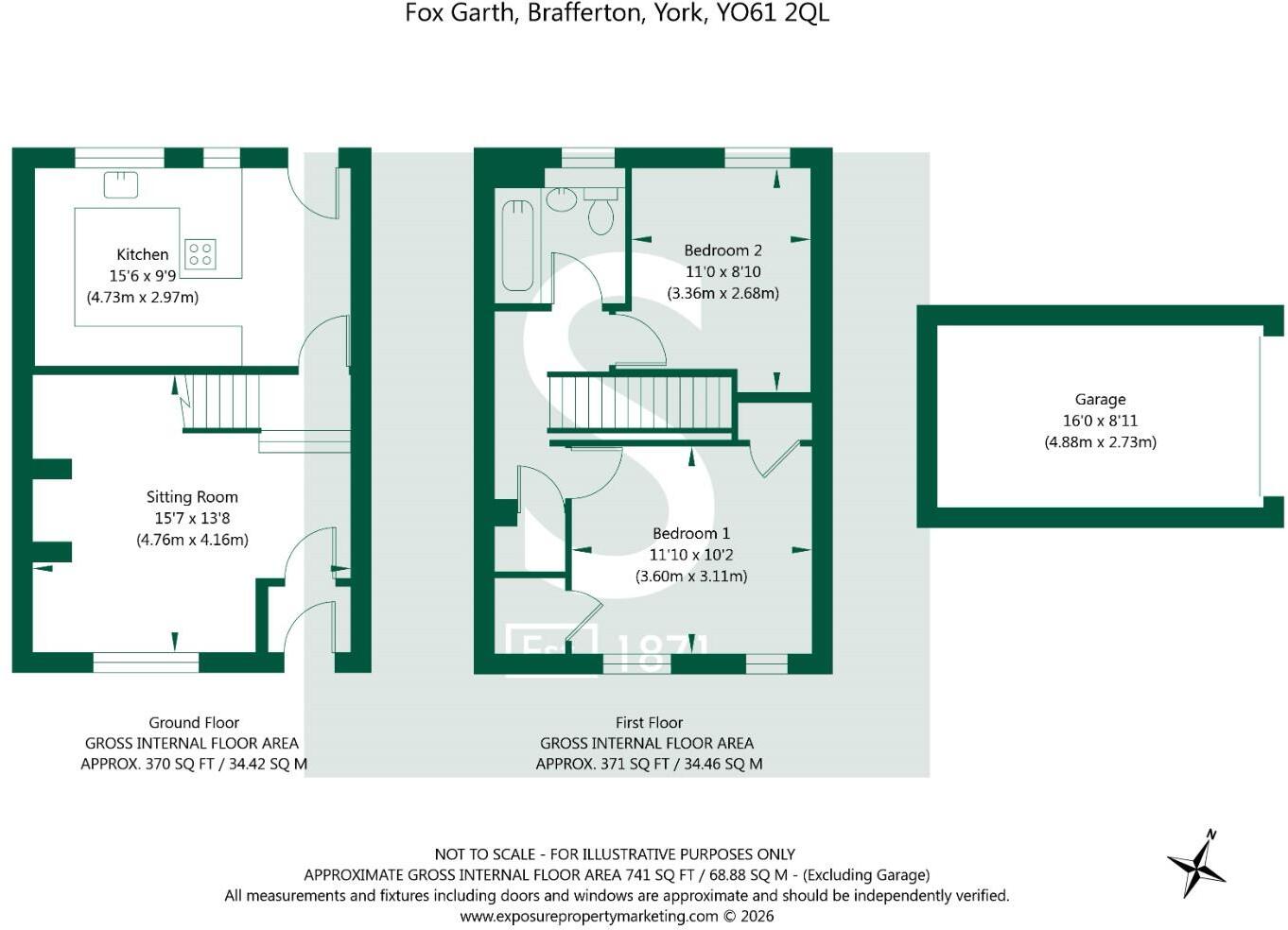 Fox Garth, Brafferton floorplan