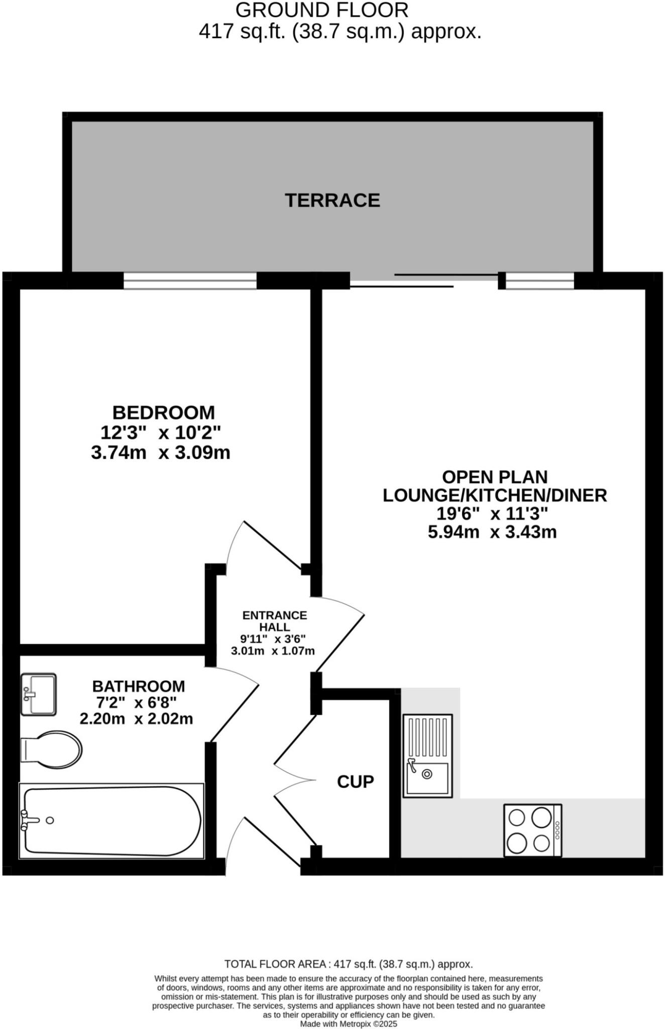 Apt. 41 Spectrum Apartments, Central Promenade, Douglas, IM2 4LL floorplan
