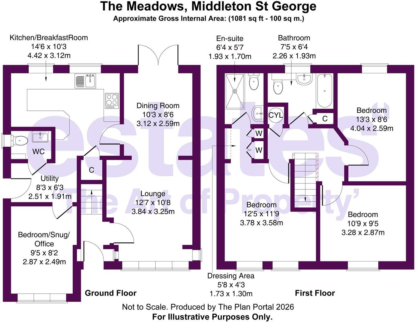 The Meadows, Middleton St. George, DL2 1UE. floorplan