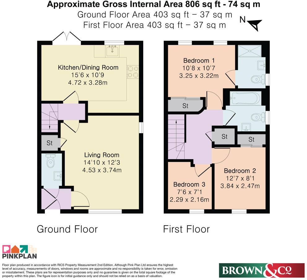7 Roberts Close, Godmanchester, Huntingdon, Cambridgeshire, PE29 2PJ floorplan