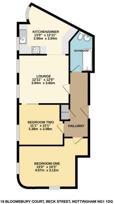 Bloomsbury Court, Nottingham NG1 floorplan