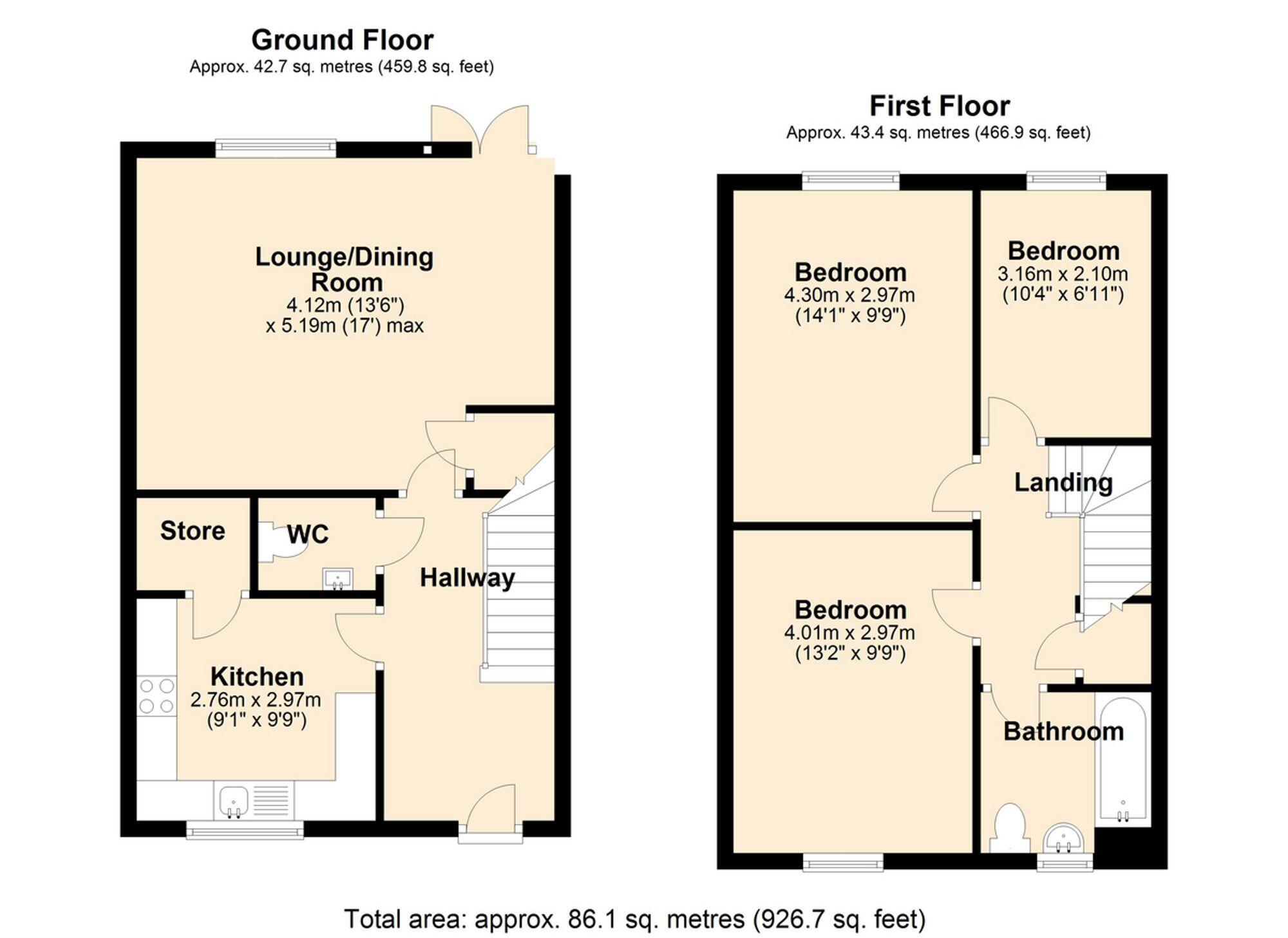 Beeley Close, North Wingfield, S42 floorplan