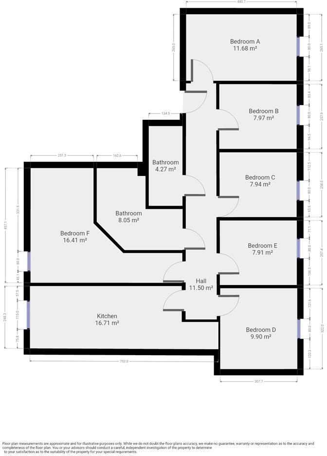 27/28 - Brayford Court - Studio Room floorplan