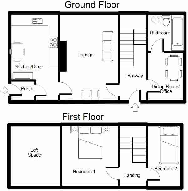Upper Shader, Shader, Isle of Lewis floorplan