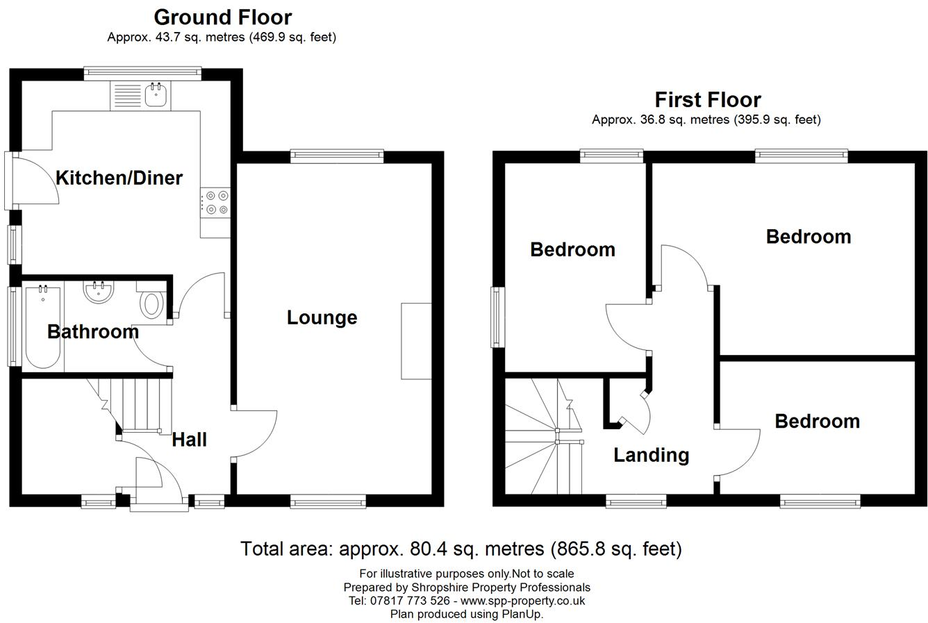 Berwick Avenue, Coton Hill, Shrewsbury floorplan