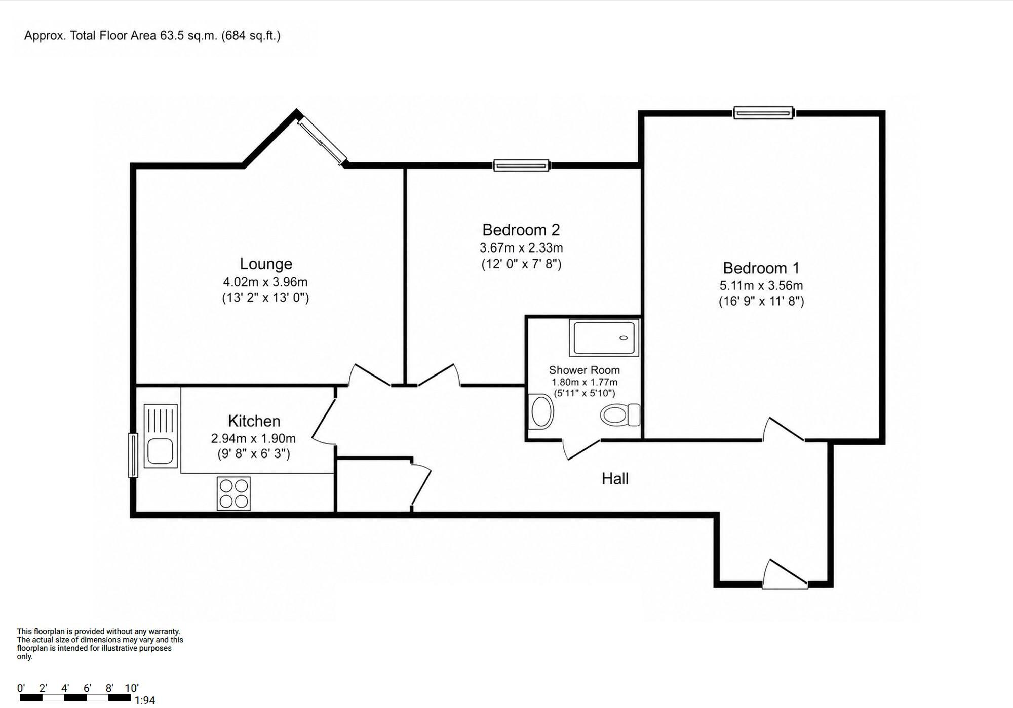 Abbey Lane Dell, Sheffield, S8 floorplan