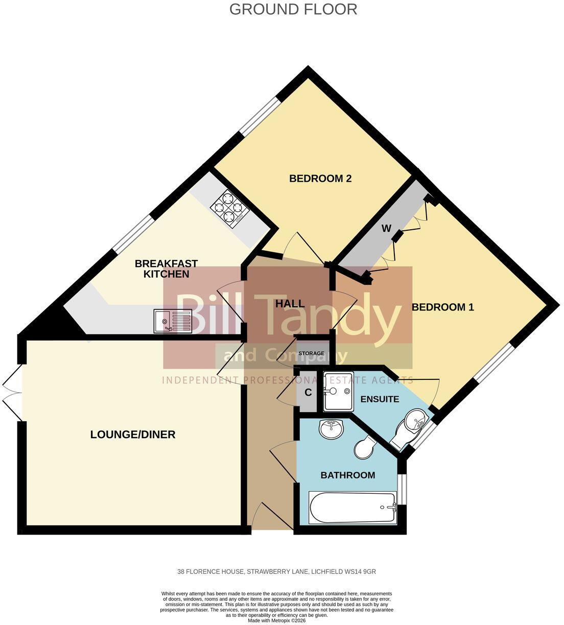 Florence House, City Wharf, Lichfield, WS14 floorplan