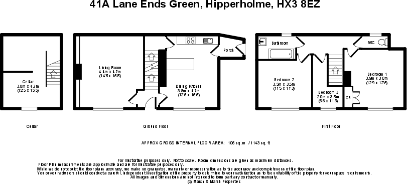 41A Lane Ends Green, Hipperholme, HX3 8EZ floorplan