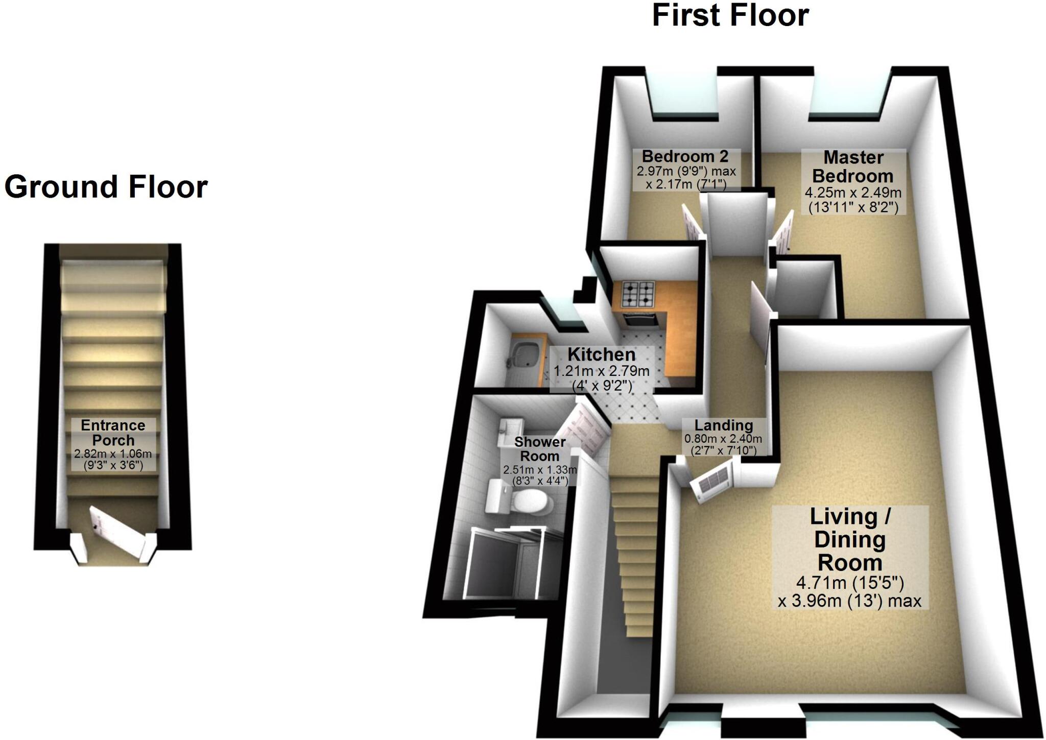 2 bedroom First Floor Flat in Chichester floorplan