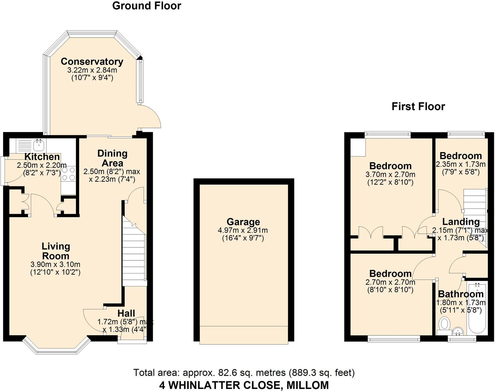 4, Whinlatter Close, MILLOM floorplan