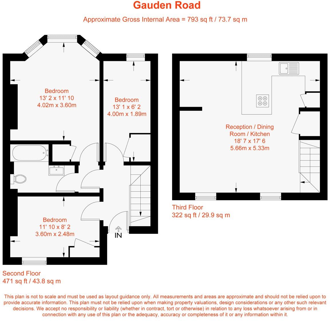 Gauden  Road, Clapham, London, SW4 floorplan