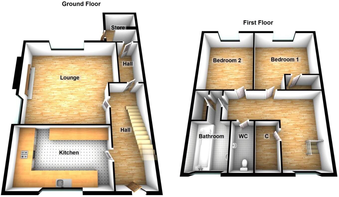 Lower Moor, Whiddon Valley floorplan