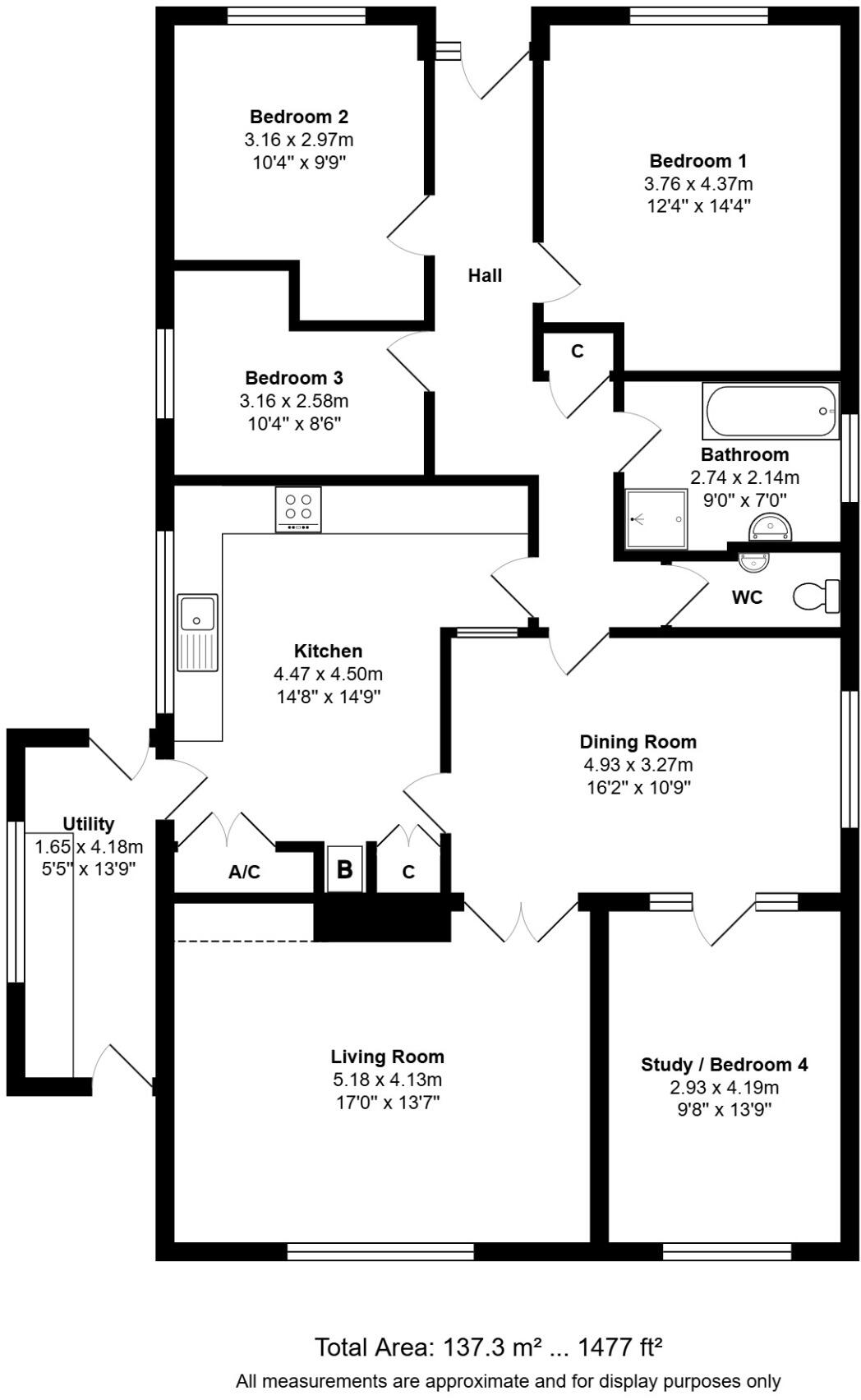 St. Johns Road, Tilney St. Lawrence, King's Lynn, Norfolk, PE34 floorplan