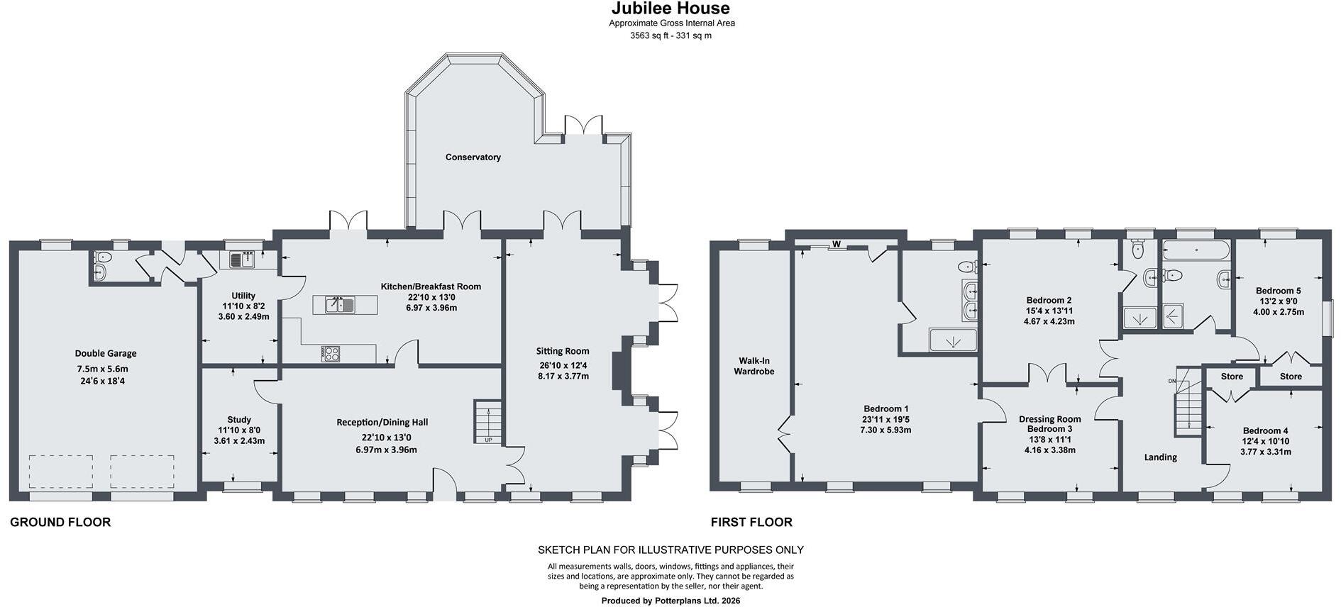 Jubilee House, Roundhill Road, Hurworth, Darlington DL2 2DX floorplan