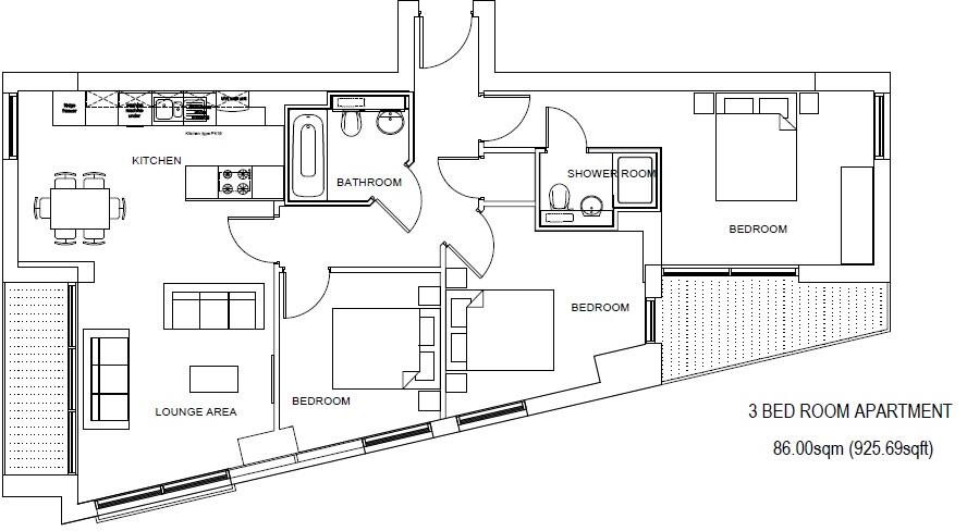 Lanterns Way, Canary Wharf floorplan