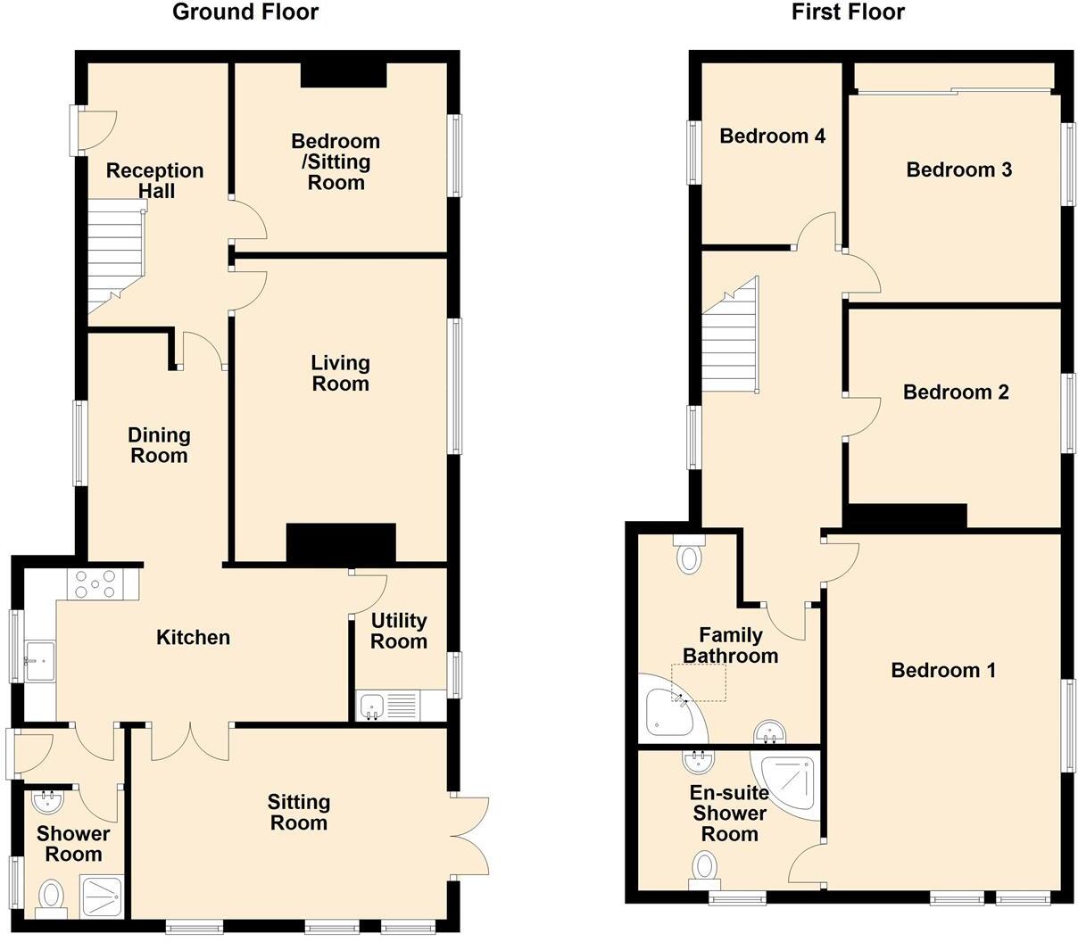 Maes Pandy, Trefriw floorplan