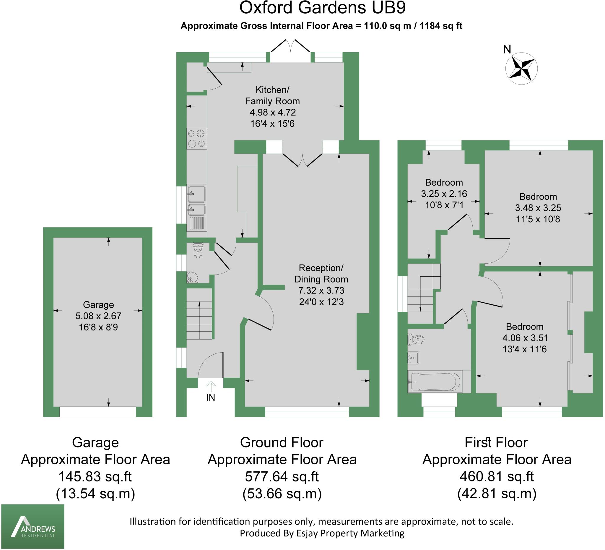 Oxford Gardens, Denham floorplan
