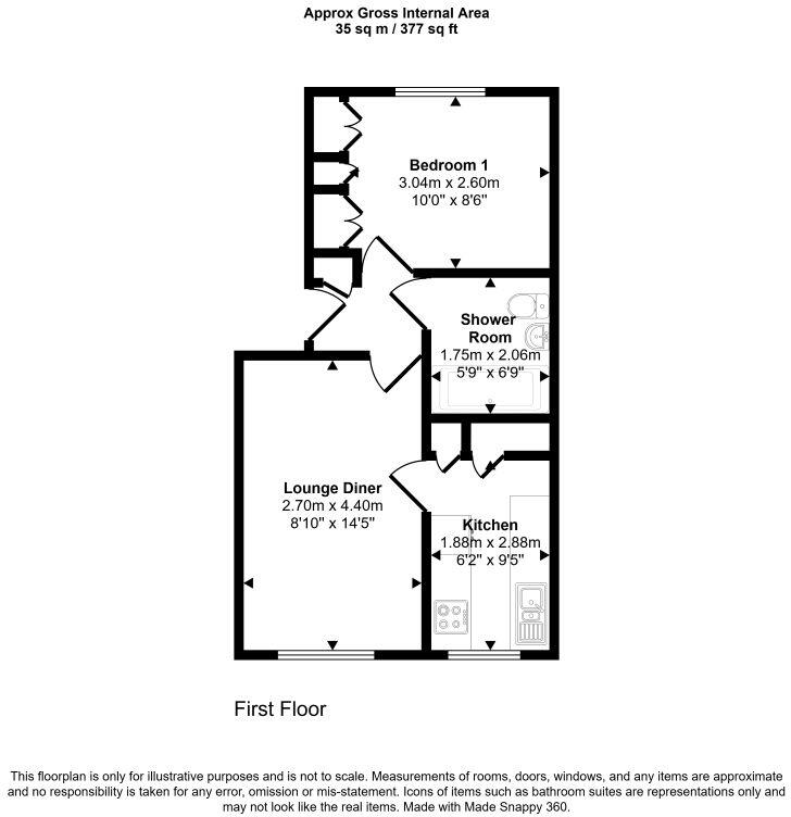 14 Priestley Court, Palmers Drive, Grays, Essex, RM17 5RX floorplan