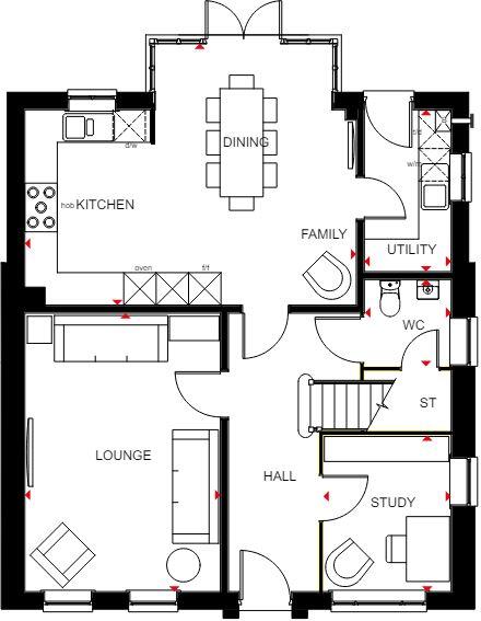 Stourhead Drive, Towcester, Northamptonshire, 
NN12 6PX floorplan