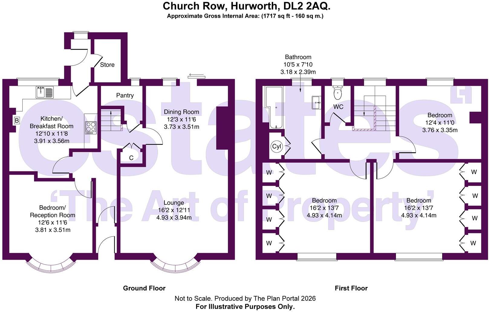 Church Row, Hurworth, DL2 2AQ floorplan