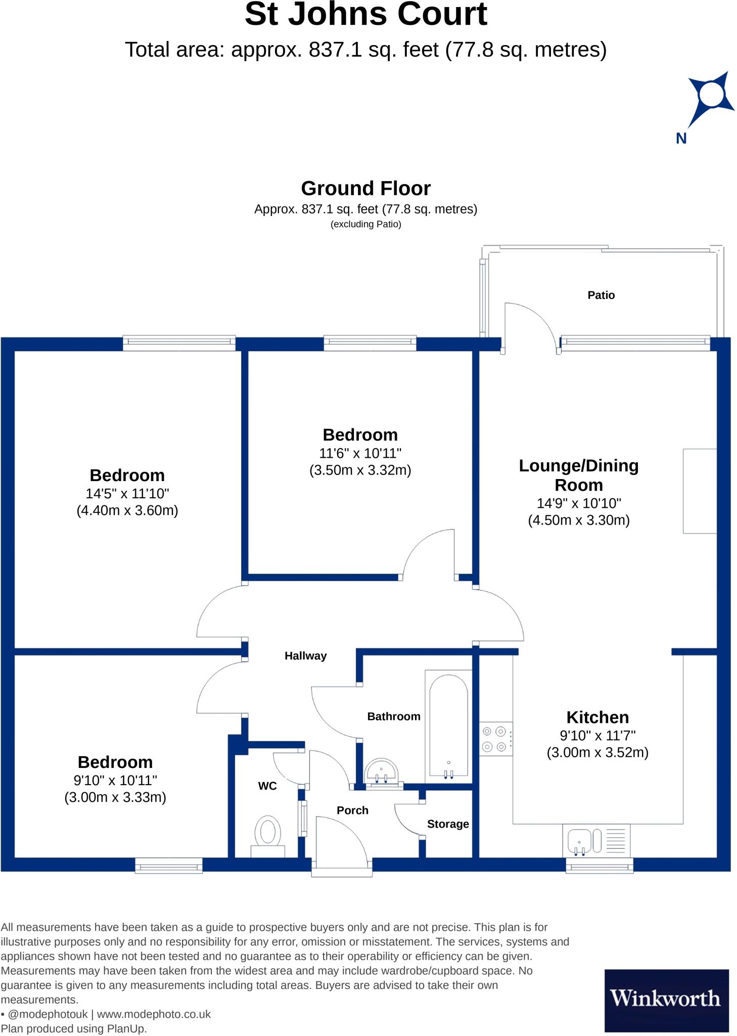 St Johns Court, Queens Drive, N4 floorplan