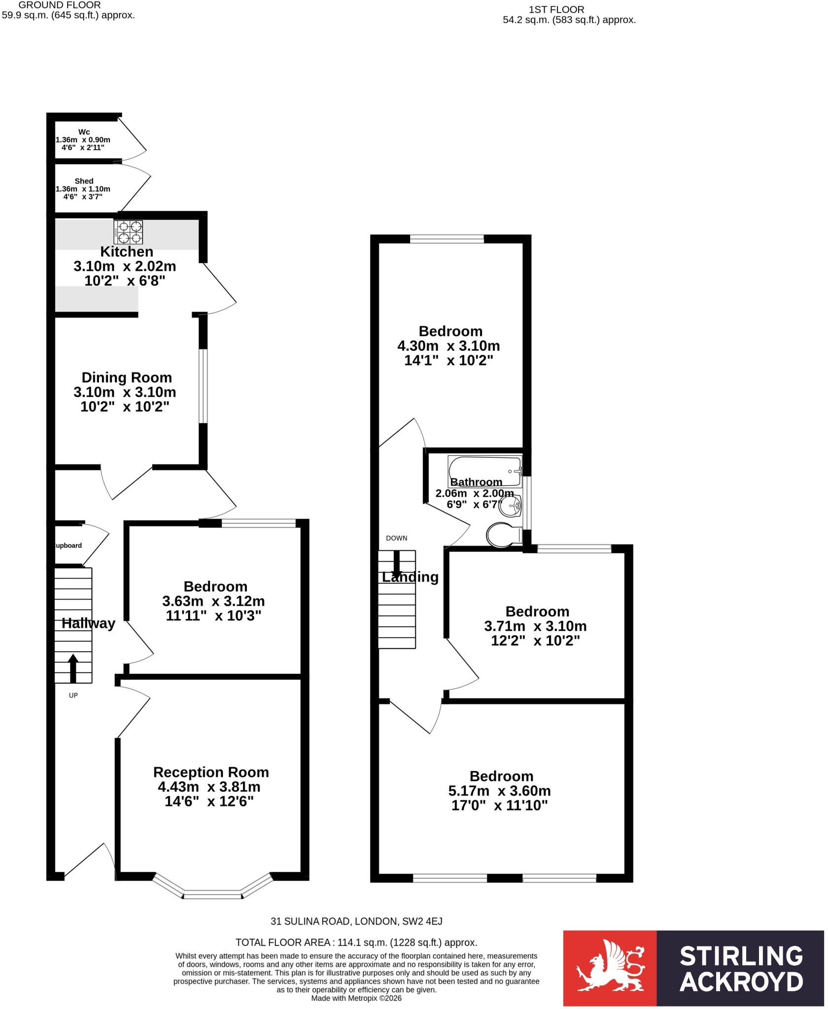 Sulina Road, London, SW2 floorplan