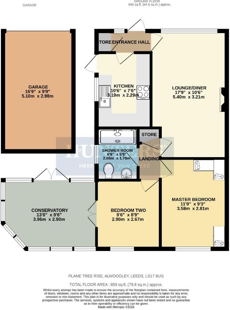 Plane Tree Rise, Alwoodley, Leeds floorplan