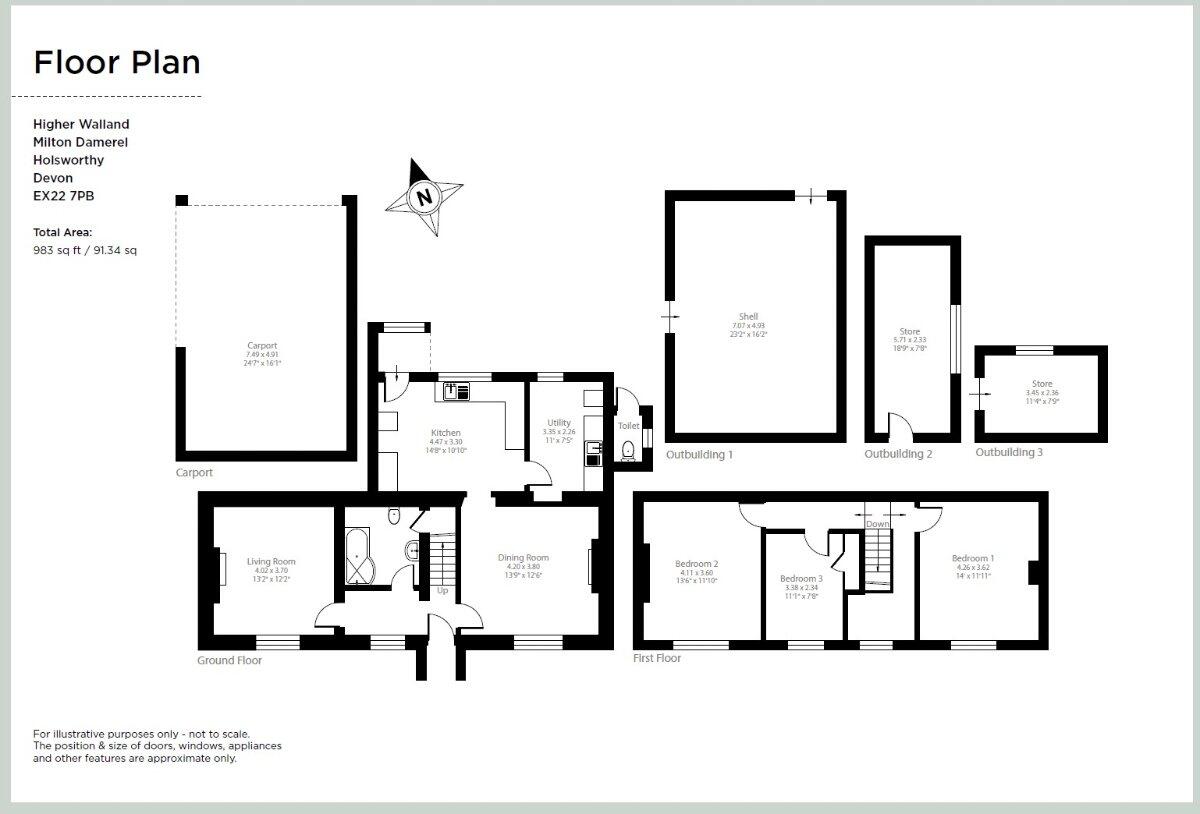 Milton Damerel, Holsworthy, Devon, EX22 floorplan