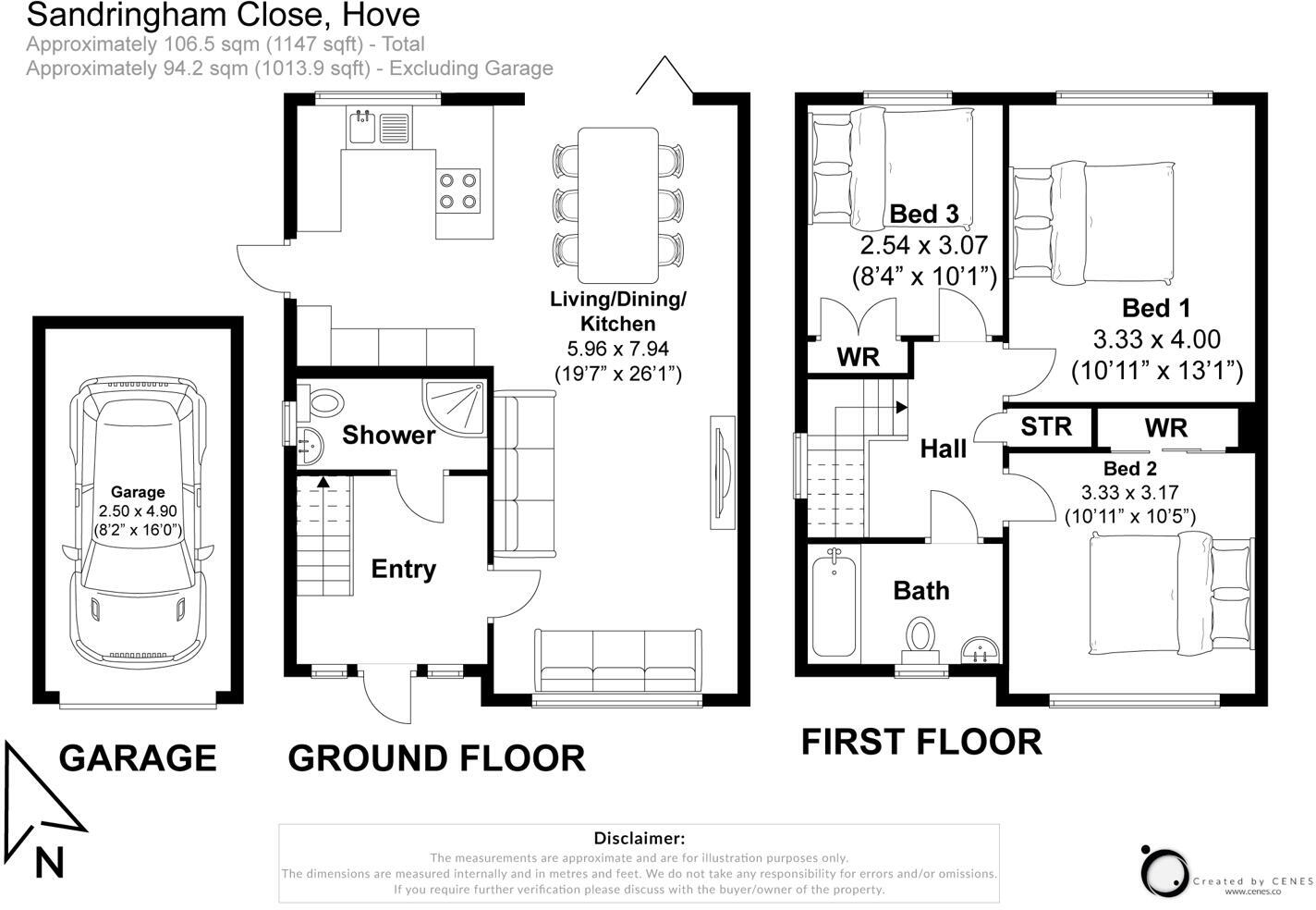 Sandringham Close, Hove floorplan