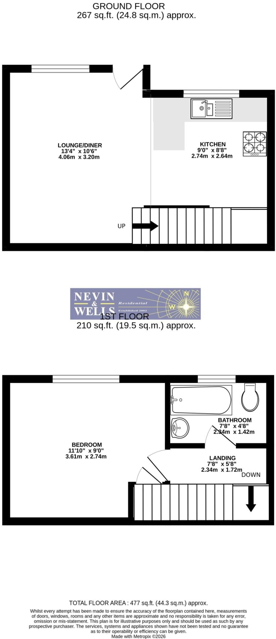 Derwent Road, Egham, Surrey, TW20 floorplan