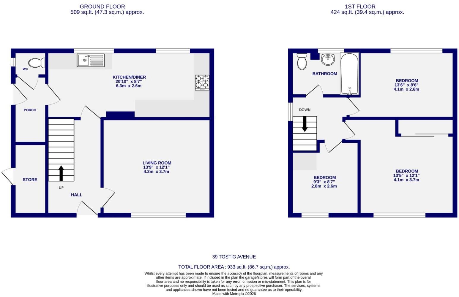 Tostig Avenue, York floorplan