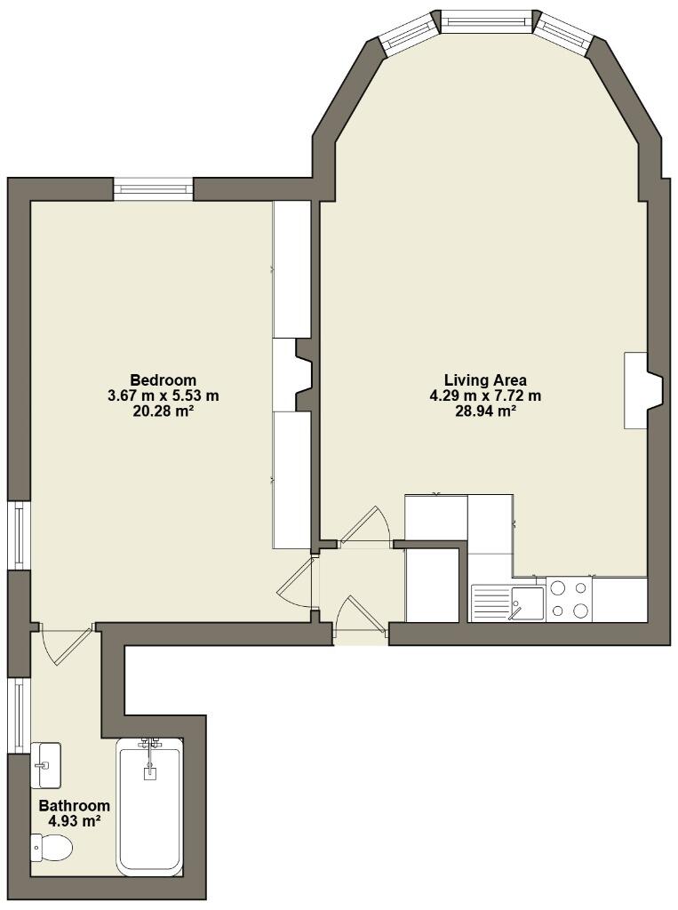 Flat 2, 4A Central Beach  floorplan