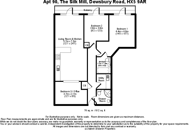 Apt 90, The Silk Mill, HX5 9AR floorplan