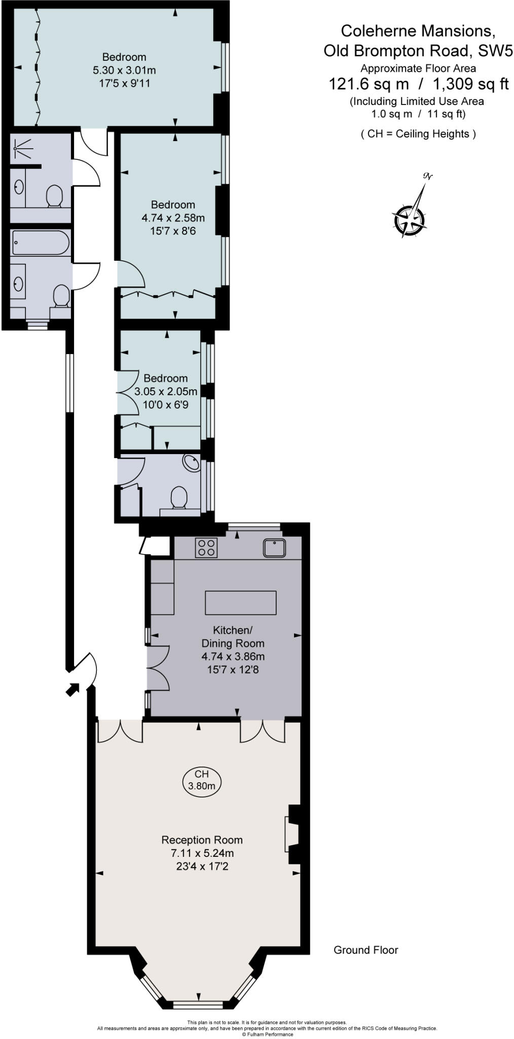 Old Brompton Road, London, SW5 floorplan